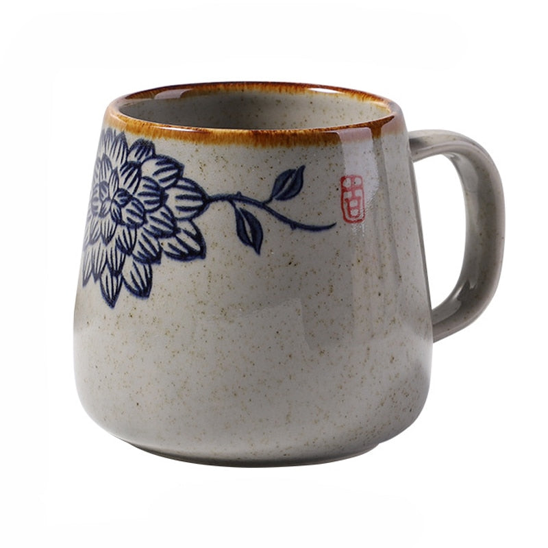 Caneca de café retrô japonês 380 ml