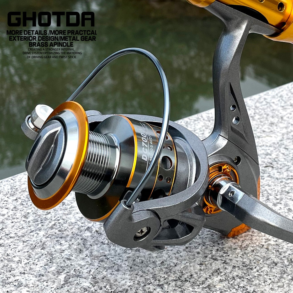 Molinete de pesca GHOTDA girando 1000-7000 Series