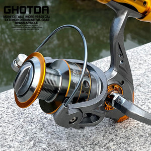 Molinete de pesca GHOTDA girando 1000-7000 Series