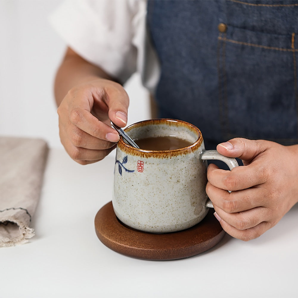 Caneca de café retrô japonês 380 ml