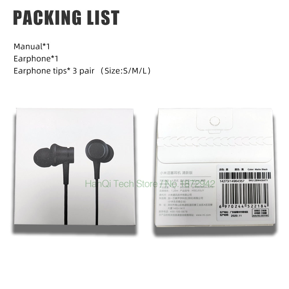 Fone de ouvido Xiaomi Piston 3 Earphone Bass