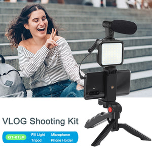 Kit Vlogging de mesa com tripé