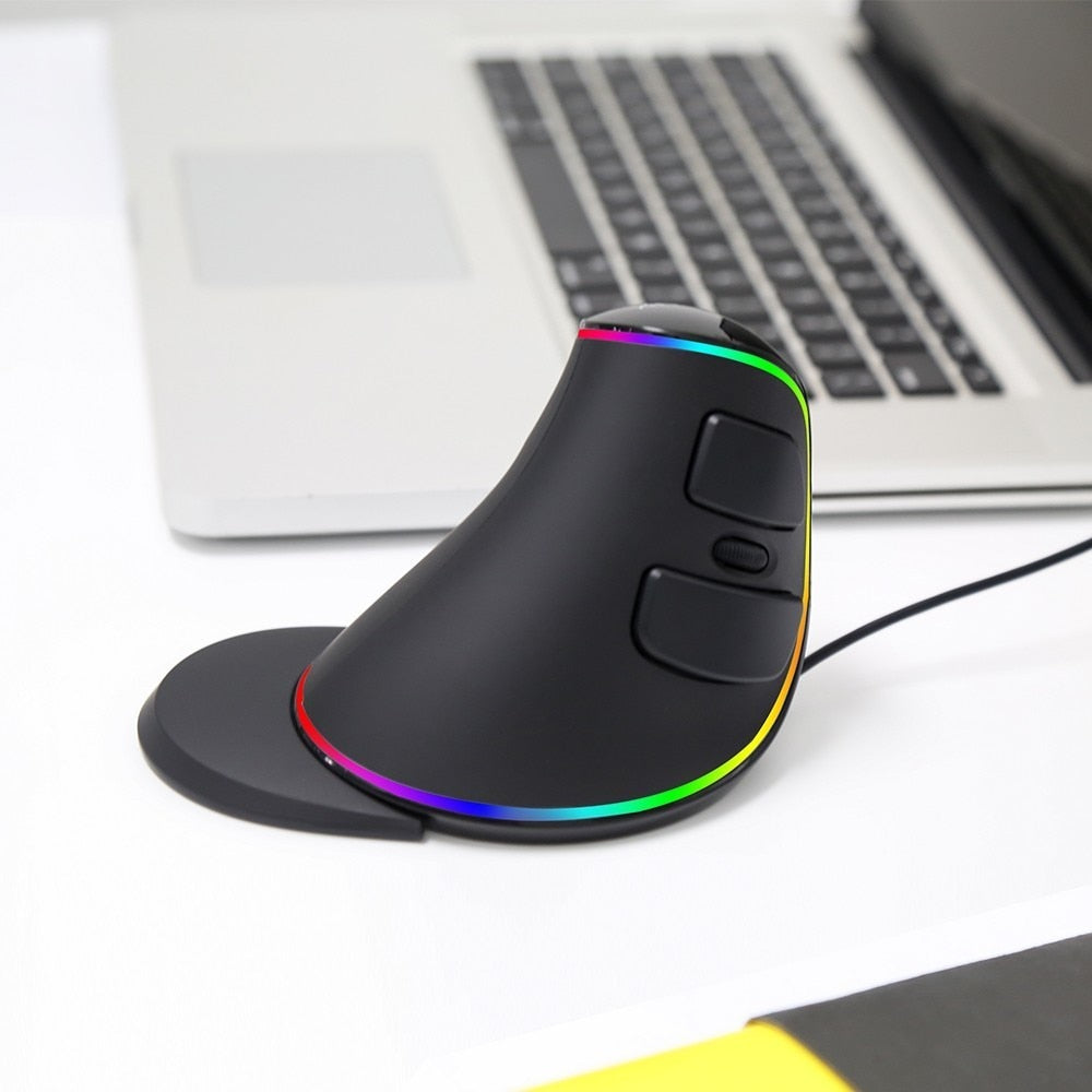 Mouse óptico Delux M618 Plus RGB ergonômico 6 botões 4000 DPI