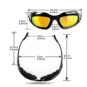 Óculos táticos polarizados 4 lentes