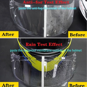 Película ante embaçante à prova de chuva para capacete Full Face