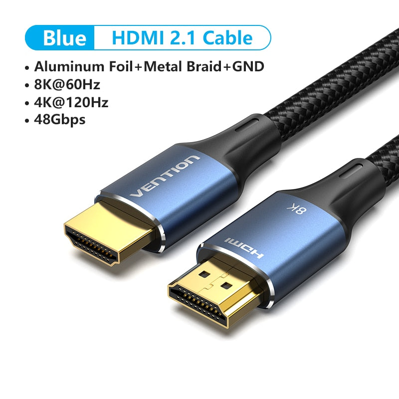 Cabo HDMI 2.1 Vention 8K versões