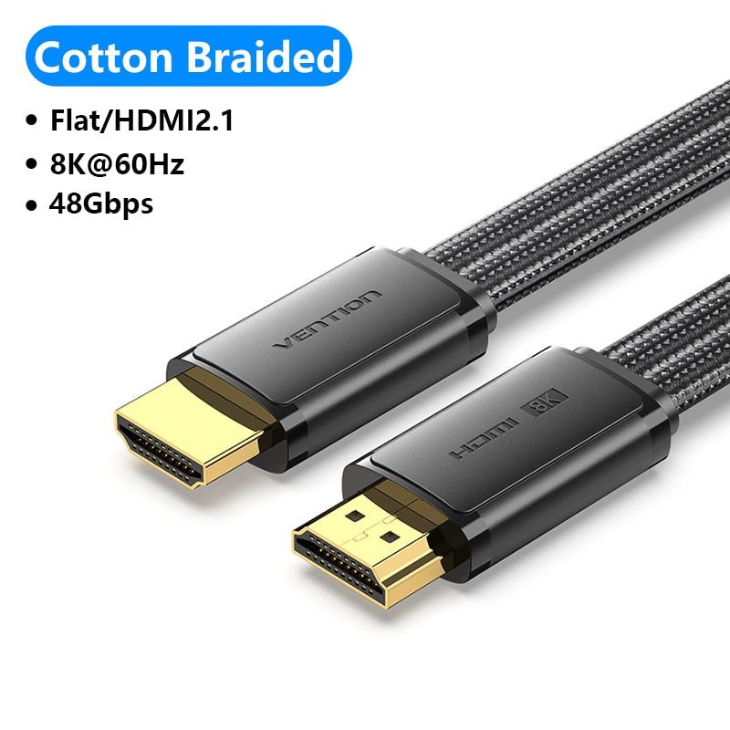 Cabo HDMI 2.1 Vention 8K versões