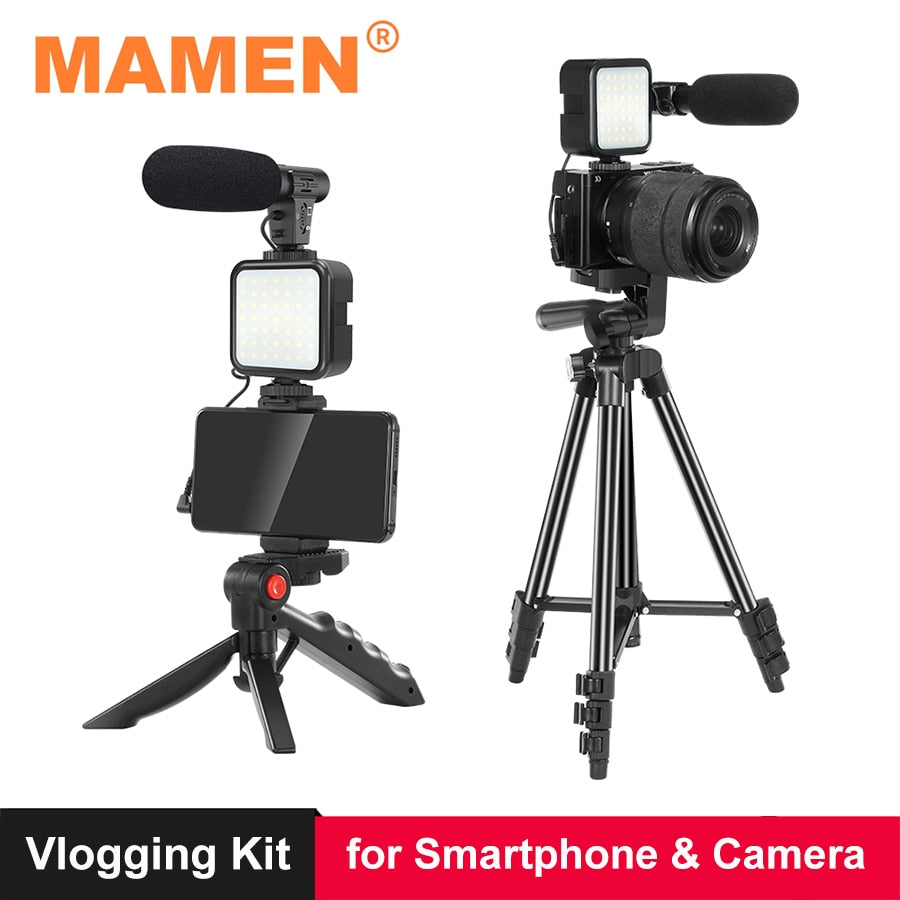 Kit Vlogging de mesa com tripé